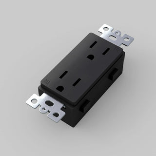 Duplex Outlet Module Black