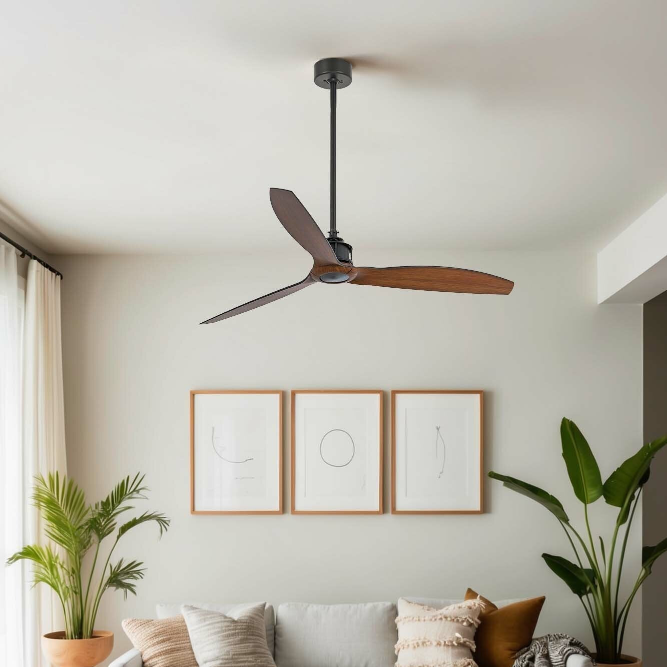 JUST FAN M Ventilador negro/nogal SMART
