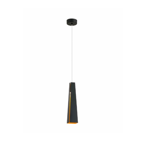 PLUMA Colgante negra y oro